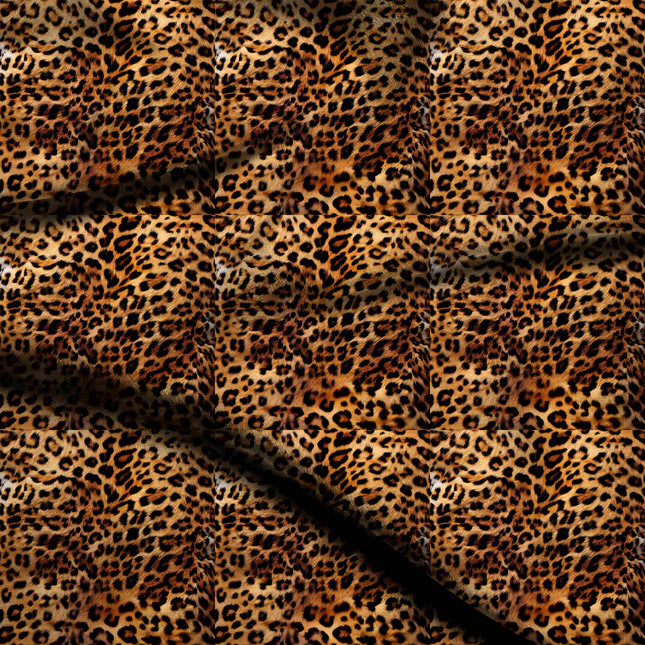 jet black animal digital print fabric texture — medium scale closeup