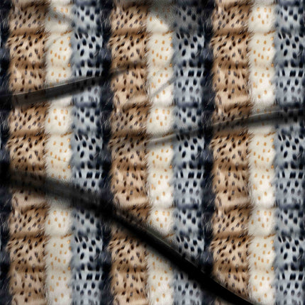 jet black animal fabric detail — textured finish digital print closeup