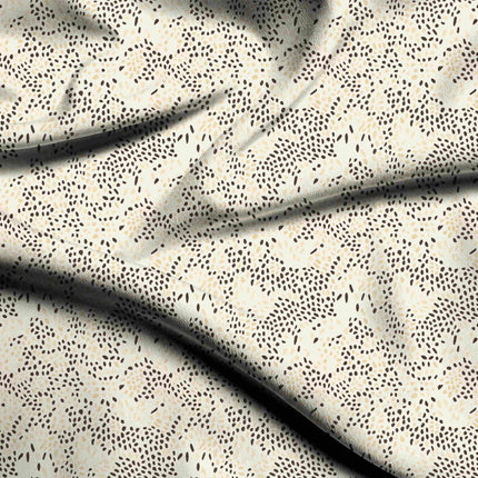 ivory cream abstract digital print fabric texture — fine scale closeup