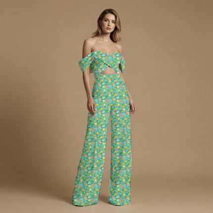 aquamarine floral print fabric draped — saree blouse styling