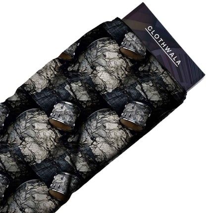charcoal grey other all-over print pattern — large scale repeat layout