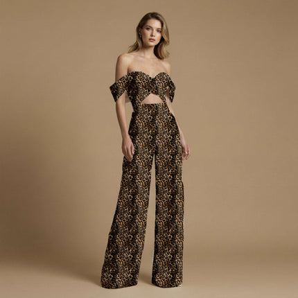 espresso black animal all-over print pattern — large scale repeat layout