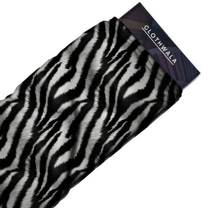 black animal all-over print pattern — large scale repeat layout