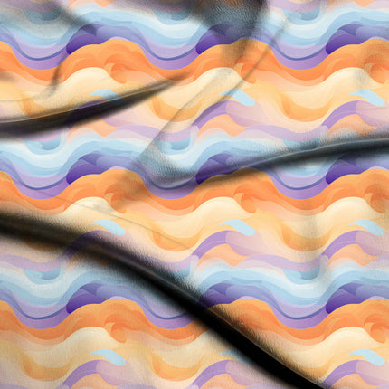 apricot orange abstract all-over print pattern — large scale repeat layout
