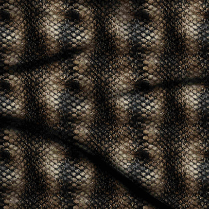 dark brown animal digital print fabric texture — medium scale closeup