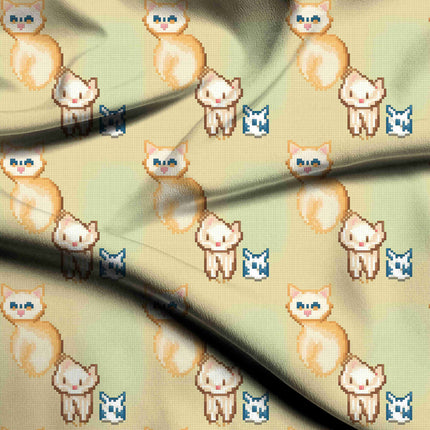 apricot orange animal all-over print pattern — medium scale repeat layout