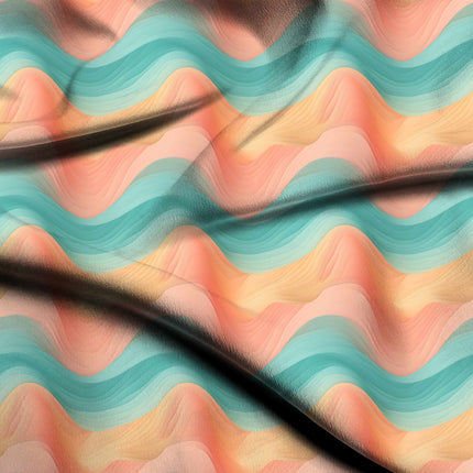 teal abstract fabric detail — textured finish digital print closeup