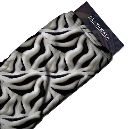 ivory cream animal print fabric draped — shawl styling