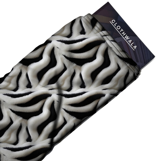 ivory cream animal print fabric draped — shawl styling
