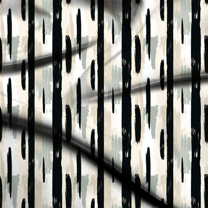 jet black stripes digital print fabric texture — large scale closeup