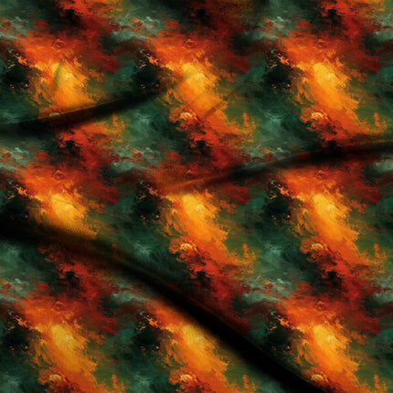 burnt sienna abstract digital print fabric texture — large scale closeup