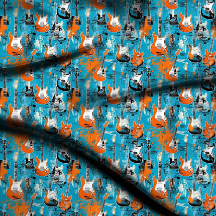 cobalt blue other digital print fabric texture — large scale closeup