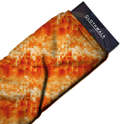 paprika abstract fabric detail — textured finish digital print closeup