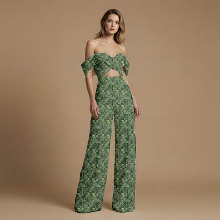 forest green other print fabric draped — tunic styling