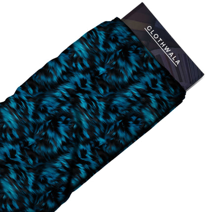 electric blue other print fabric draped — party dress styling