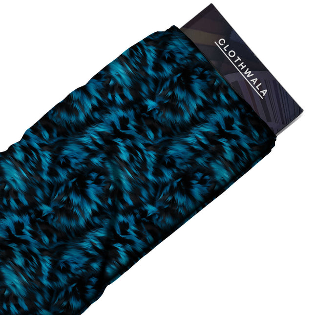 electric blue other print fabric draped — party dress styling