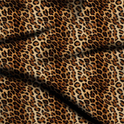 ivory cream animal digital print fabric texture — large scale closeup