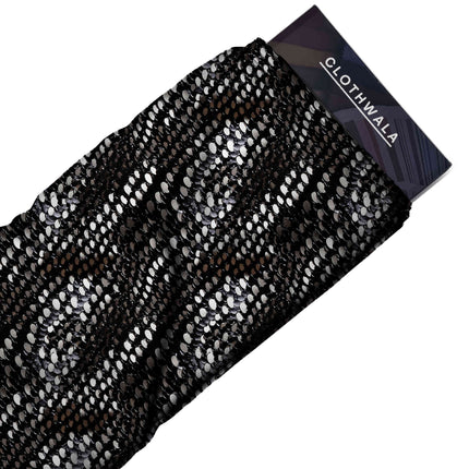 jet black other fabric detail — textured finish digital print closeup