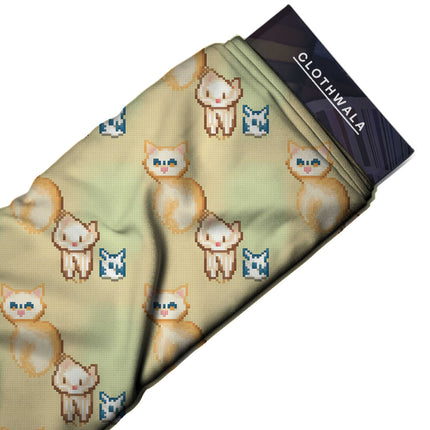 apricot orange animal fabric detail — matte finish digital print closeup