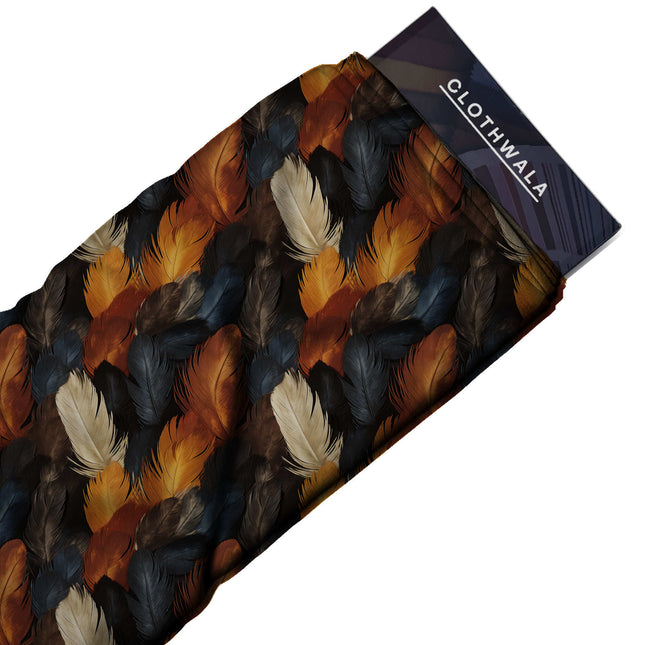 Burnt Sienna Other Digital Print Fabric | Kaftan Maxi | Evening Wear | Dark Botanical Luxe | Georgette Digital Print - Image 2