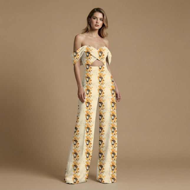 ivory cream other print fabric draped — tunic styling