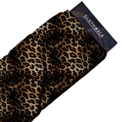 light caramel animal fabric detail — textured finish digital print closeup