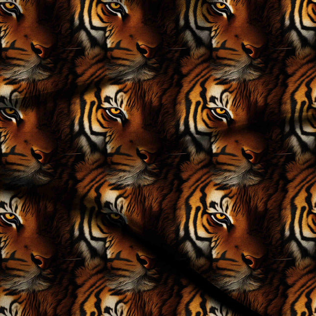 burnt sienna animal digital print fabric texture — large scale closeup