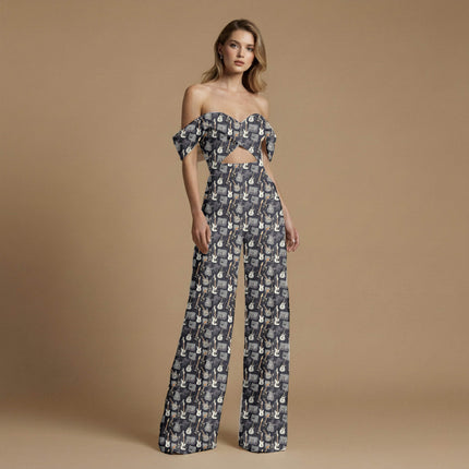 charcoal other print fabric draped — jacket styling