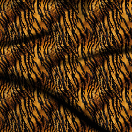 saffron orange animal digital print fabric texture — large scale closeup
