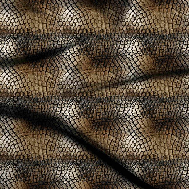 espresso brown animal digital print fabric texture — medium scale closeup