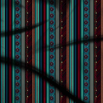 teal stripes digital print fabric texture — medium scale closeup