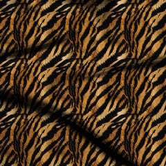 jet black animal digital print fabric texture — medium scale closeup