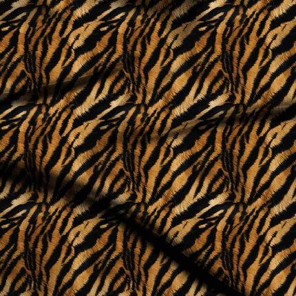 jet black animal digital print fabric texture — medium scale closeup