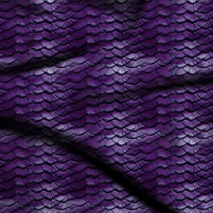 royal purple animal digital print fabric texture — medium scale closeup