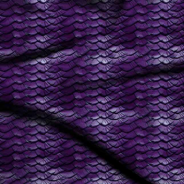 royal purple animal digital print fabric texture — medium scale closeup