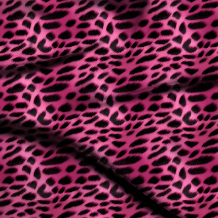 hot pink animal digital print fabric texture — large scale closeup