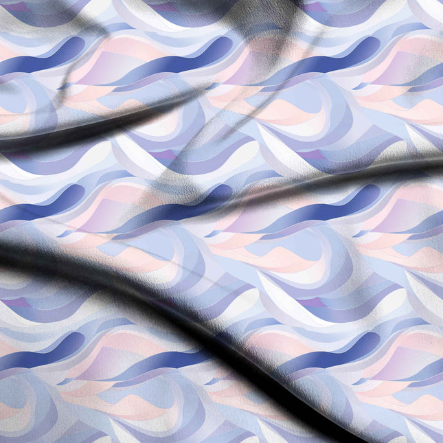 periwinkle abstract digital print fabric texture — medium scale closeup