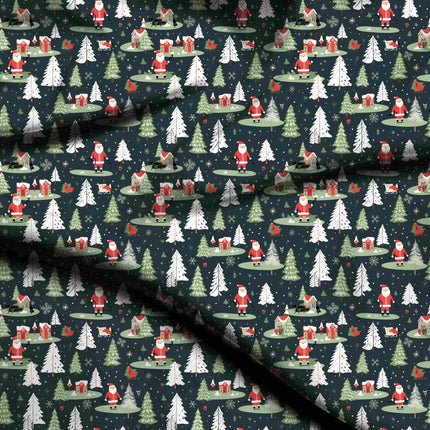 Forest Green Other Digital Print Fabric for Maxi | festive occasion wear - 4792
