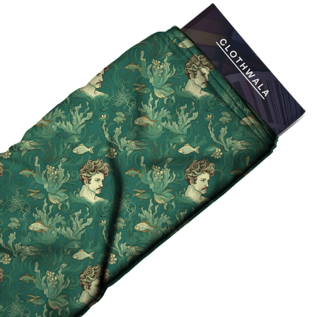 deep teal other print fabric draped — co-ord set styling