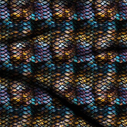 antique gold animal digital print fabric texture — fine scale closeup