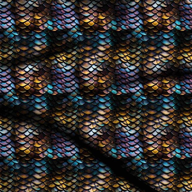 antique gold animal digital print fabric texture — fine scale closeup