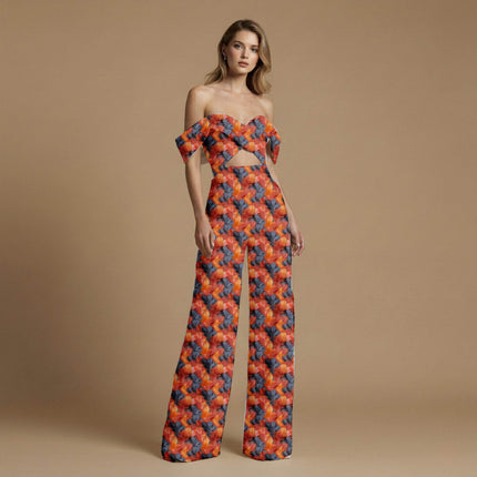 burnt sienna other all-over print pattern — large scale repeat layout