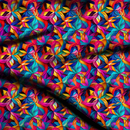 fuchsia pink abstract digital print fabric texture — medium scale closeup