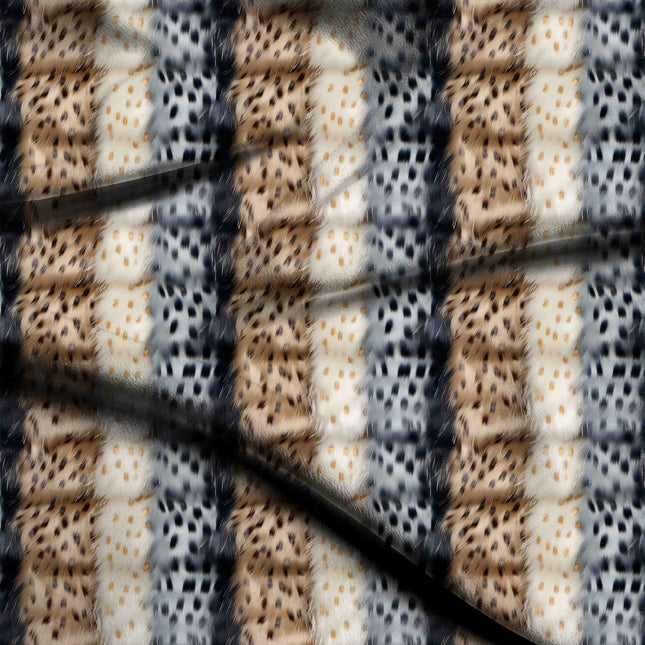 jet black animal digital print fabric texture — large scale closeup