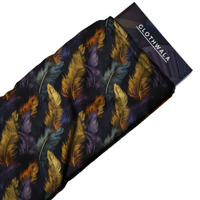 Ochre Other Digital Print Fabric | Kaftan Co-Ord Dress | Resort Wear | Dark Academia Heritage | Teal Geometric Fabric | Poly Georgette Print - Image 2