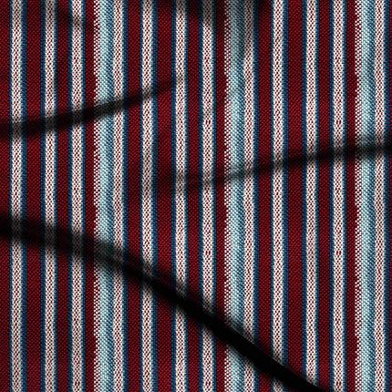 crimson stripes digital print fabric texture — fine scale closeup