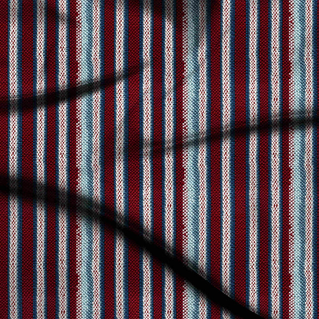 crimson stripes digital print fabric texture — fine scale closeup