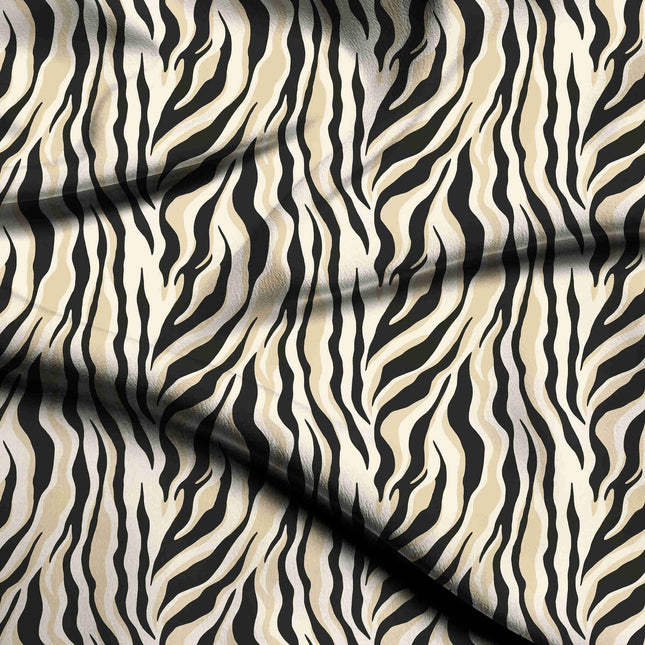 jet black animal digital print fabric texture — medium scale closeup