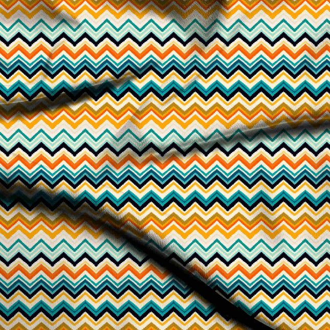 Ivory Cream Geometric Digital Print Fabric | Cotton Digital Print - 2026