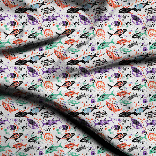 persimmon orange animal print fabric draped — kaftan styling